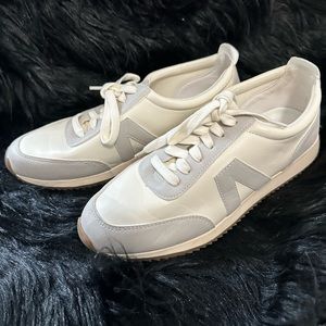 Throwback sneakers. MIA. Cream and greyish.